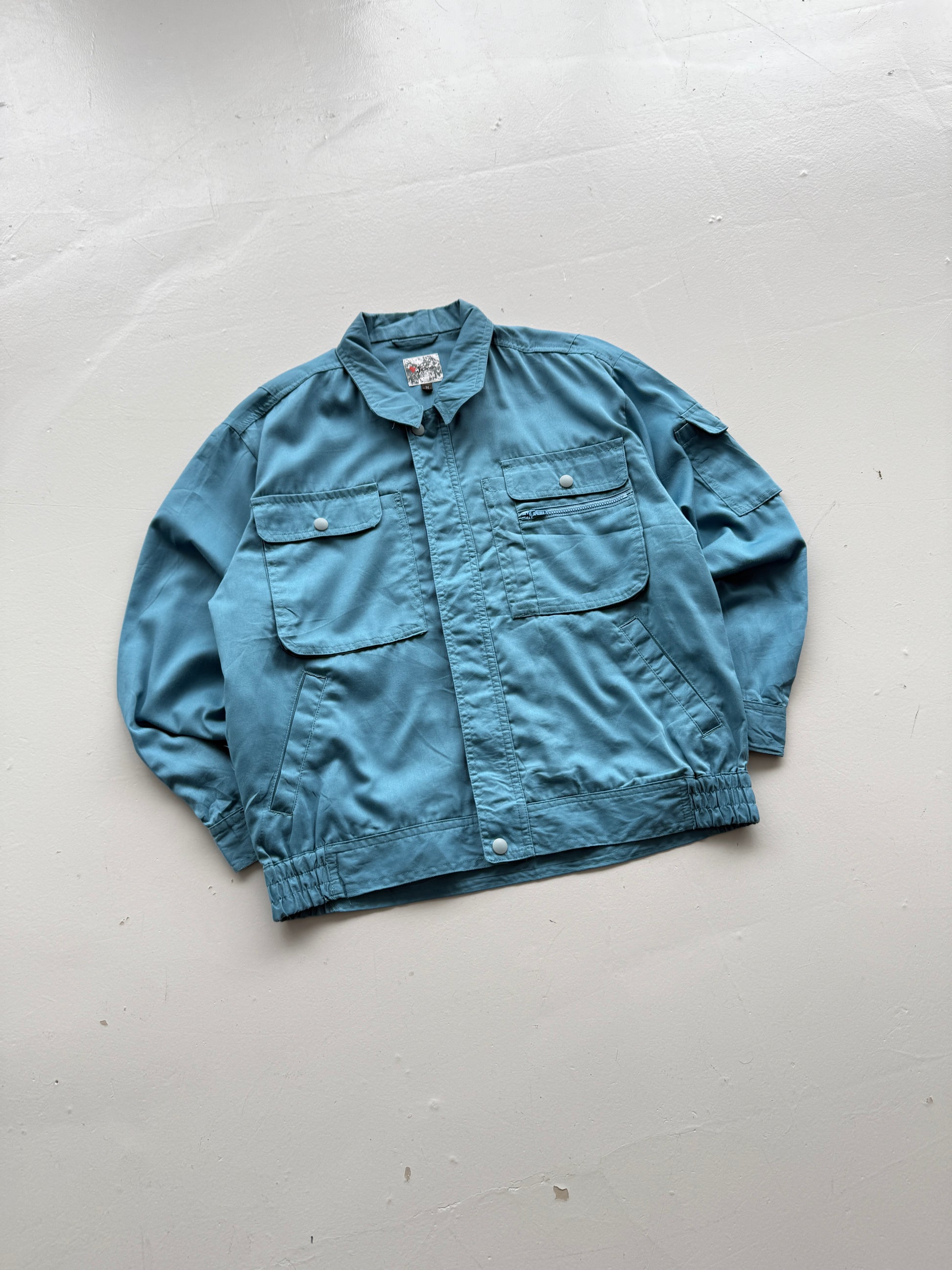 Blue Japanese Workwear 90's Vintage Harrington Jacket - Small