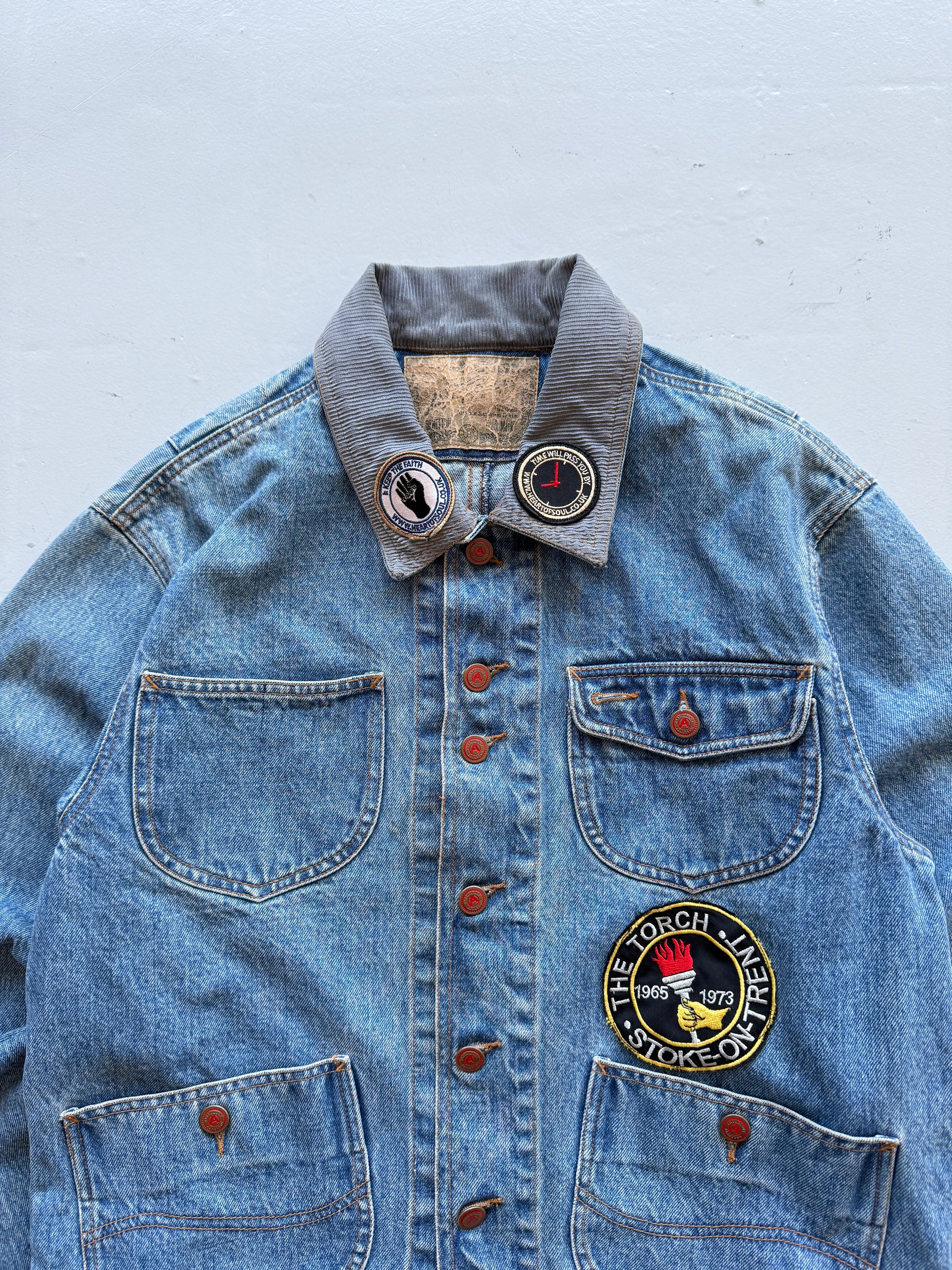 Blue Northern Soul 90's Vintage Denim Jacket - Small