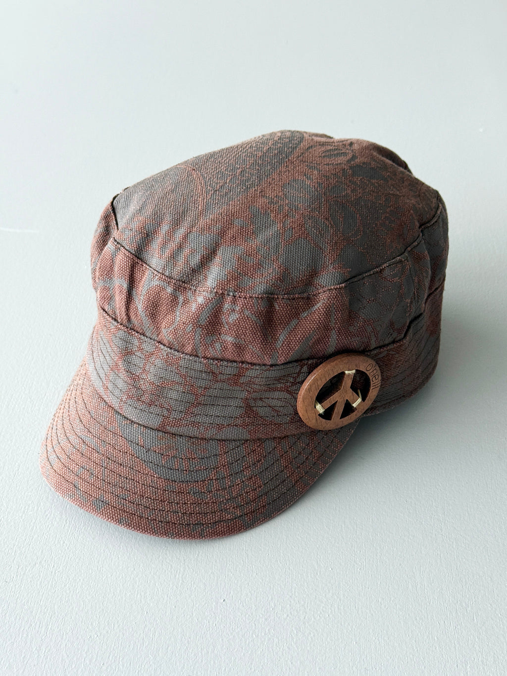 Brown O'neill Y2K Cadet Cap Military Style 00's Grunge Aesthetic