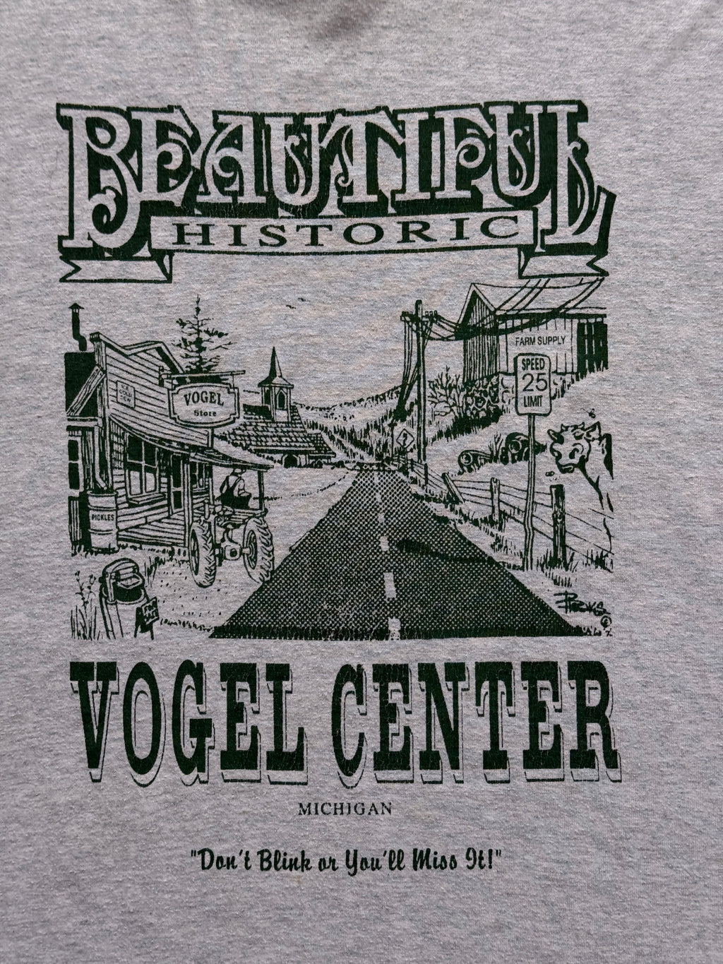 Grey Single Stitch 90's Vintage Historic Graphic Tourist T-Shirt - XL