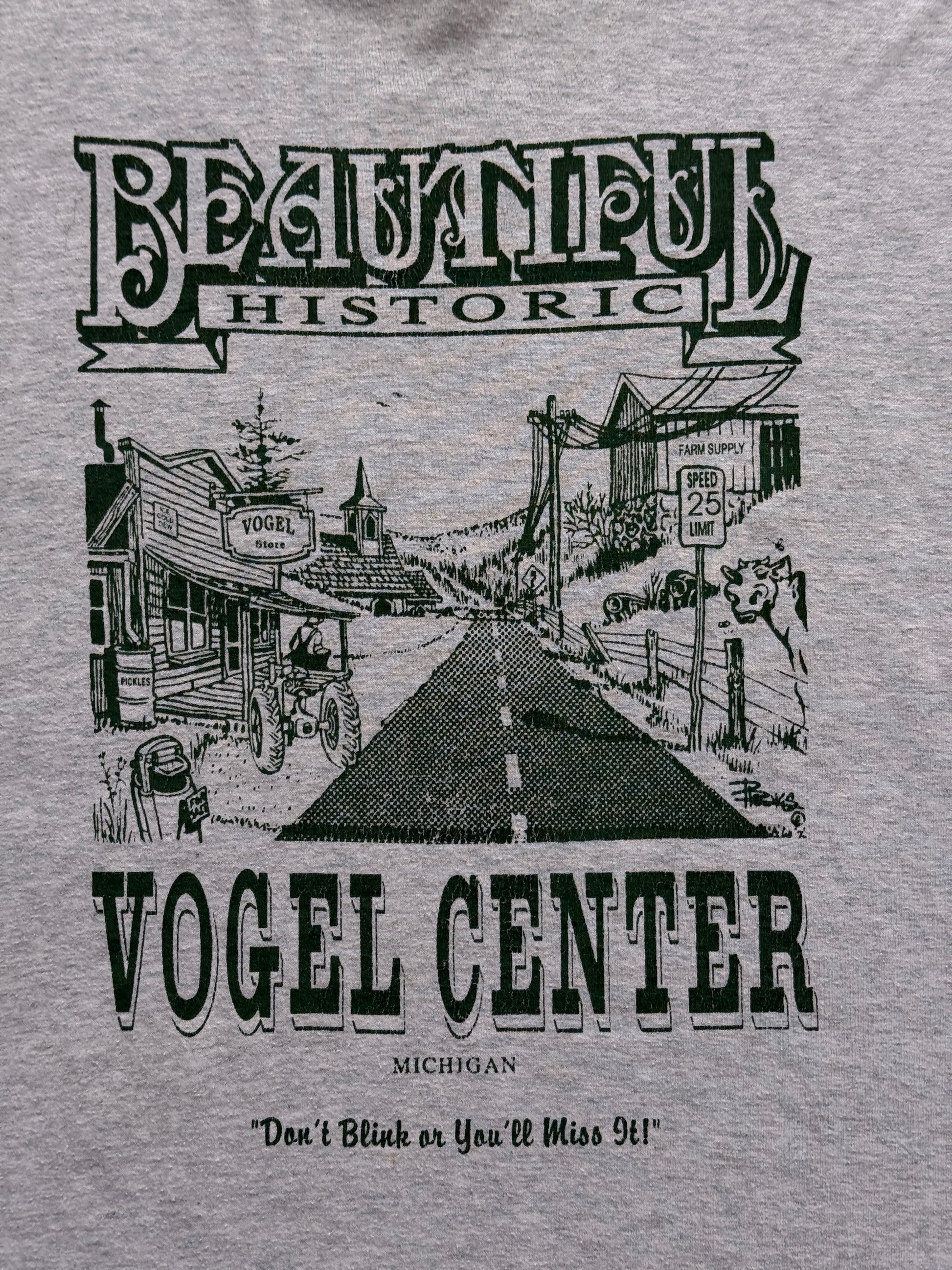 Grey Single Stitch 90's Vintage Historic Graphic Tourist T-Shirt - XL