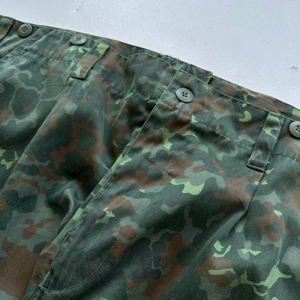 Khaki Green German Flecktarn Camo Military Cargo Pants - 38" x 29"