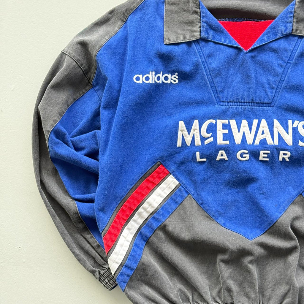 Adidas Rangers Glasgow 1992-1994 Rare Training Drill Top Jacket - Medium