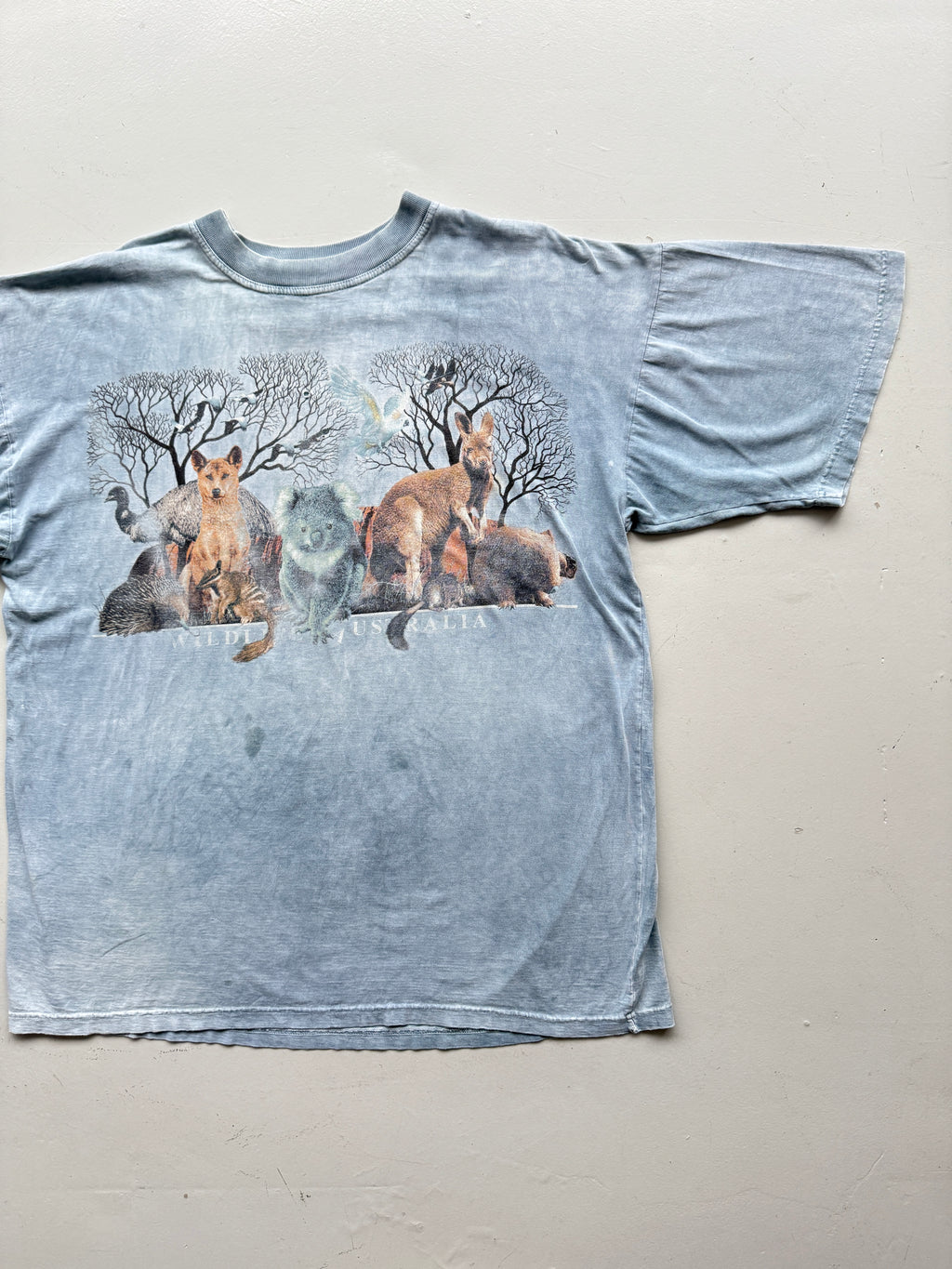 Planet Earth Blue Tie Dye Nature Vintage T-Shirt 90's - 2XL
