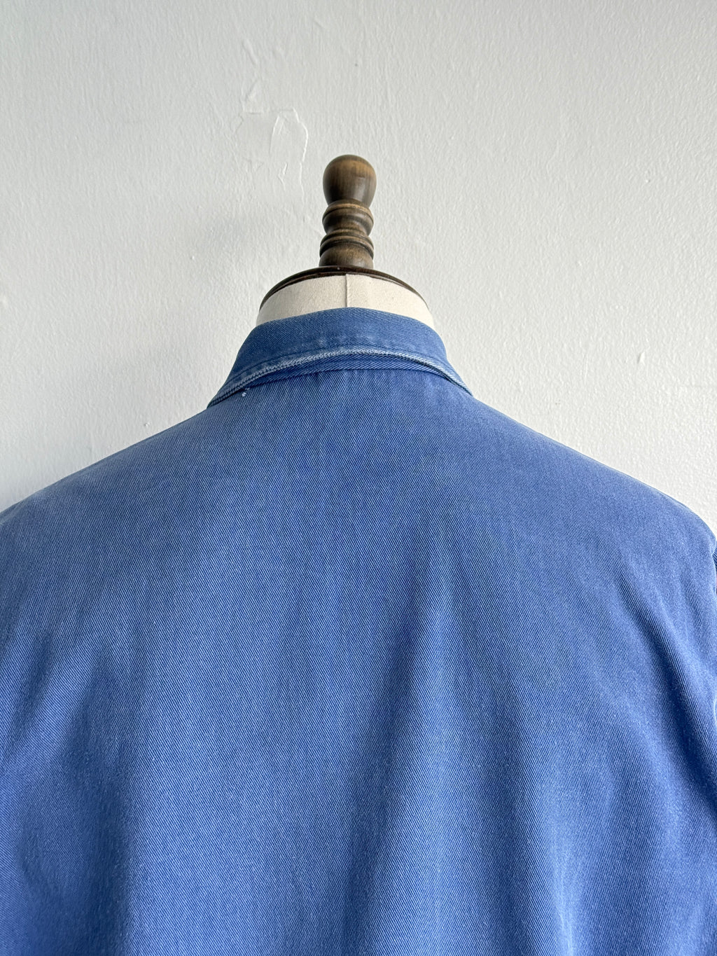 Blue French 1960s Vintage Cropped Workwear Chore Jacket CH491 - XS/S