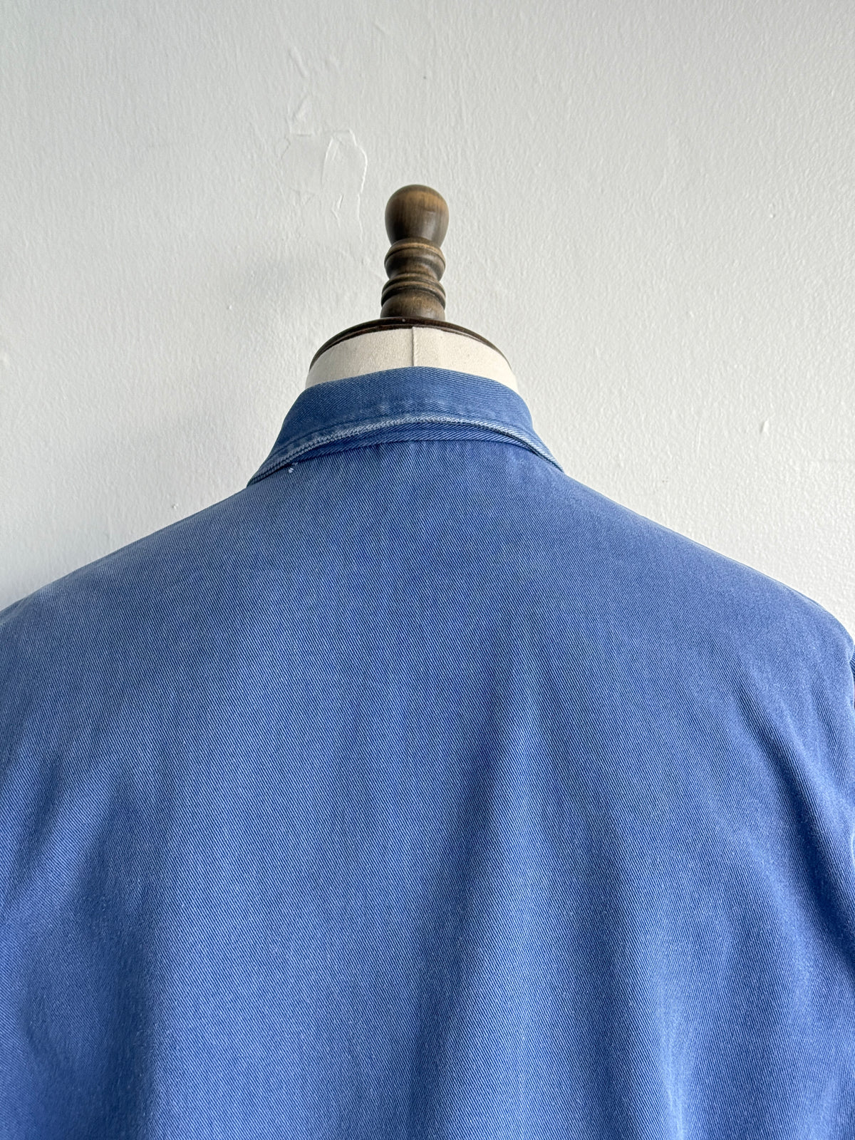Blue French 1960s Vintage Cropped Workwear Chore Jacket CH491 - XS/S