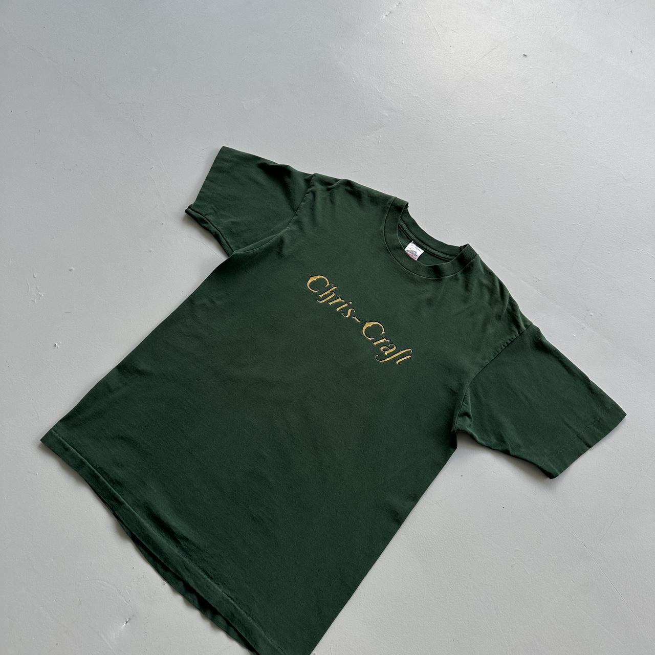 Dark Green Chris-Craft Slogan Vintage T-shirt - Large