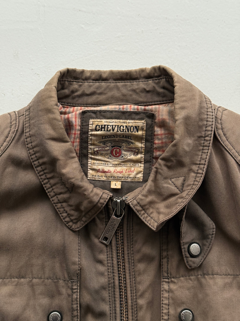 Brown Chevingon 90's Vintage Canvas Field Utility Jacket - UK 12
