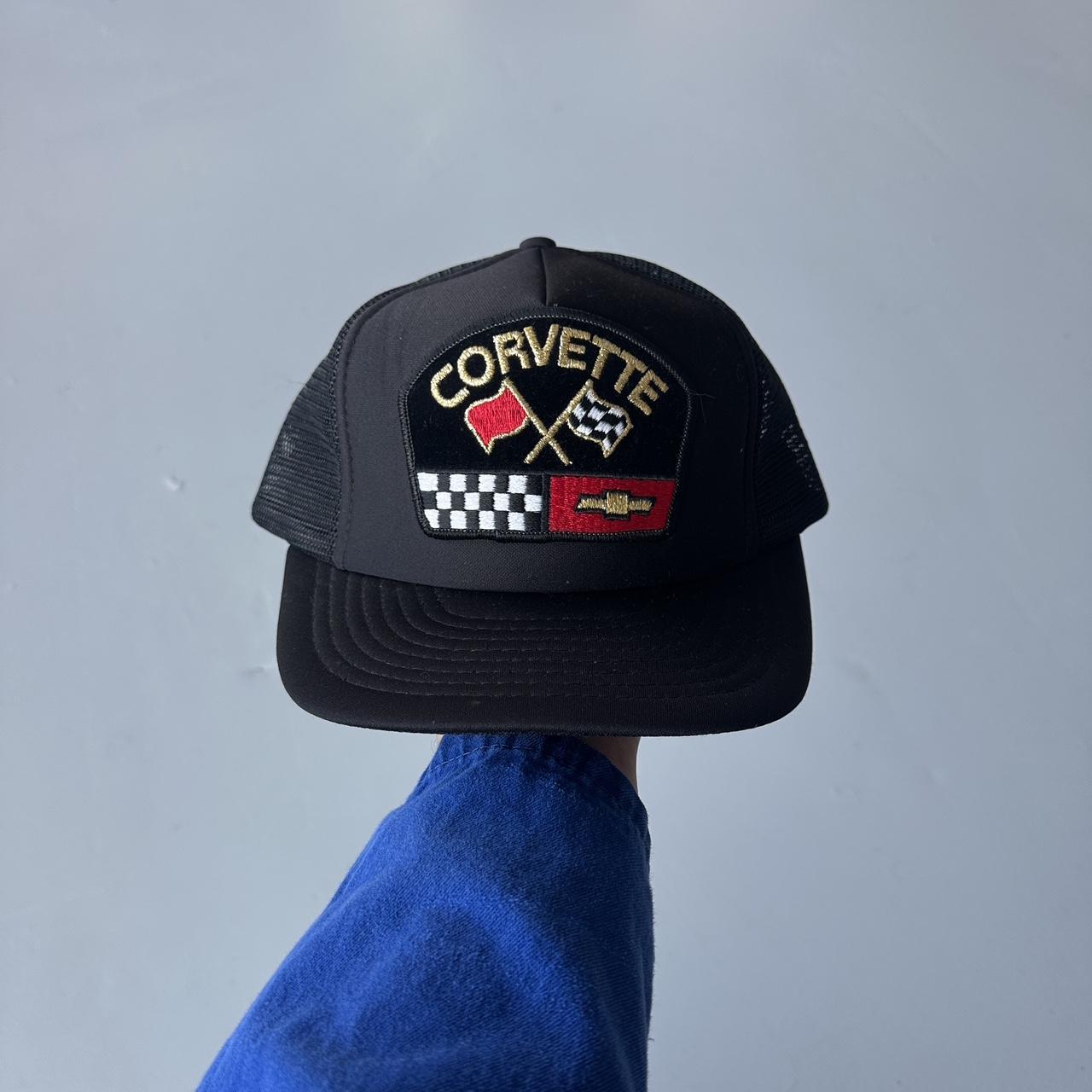 Black Corvette Vintage SnapBack Trucker Cap