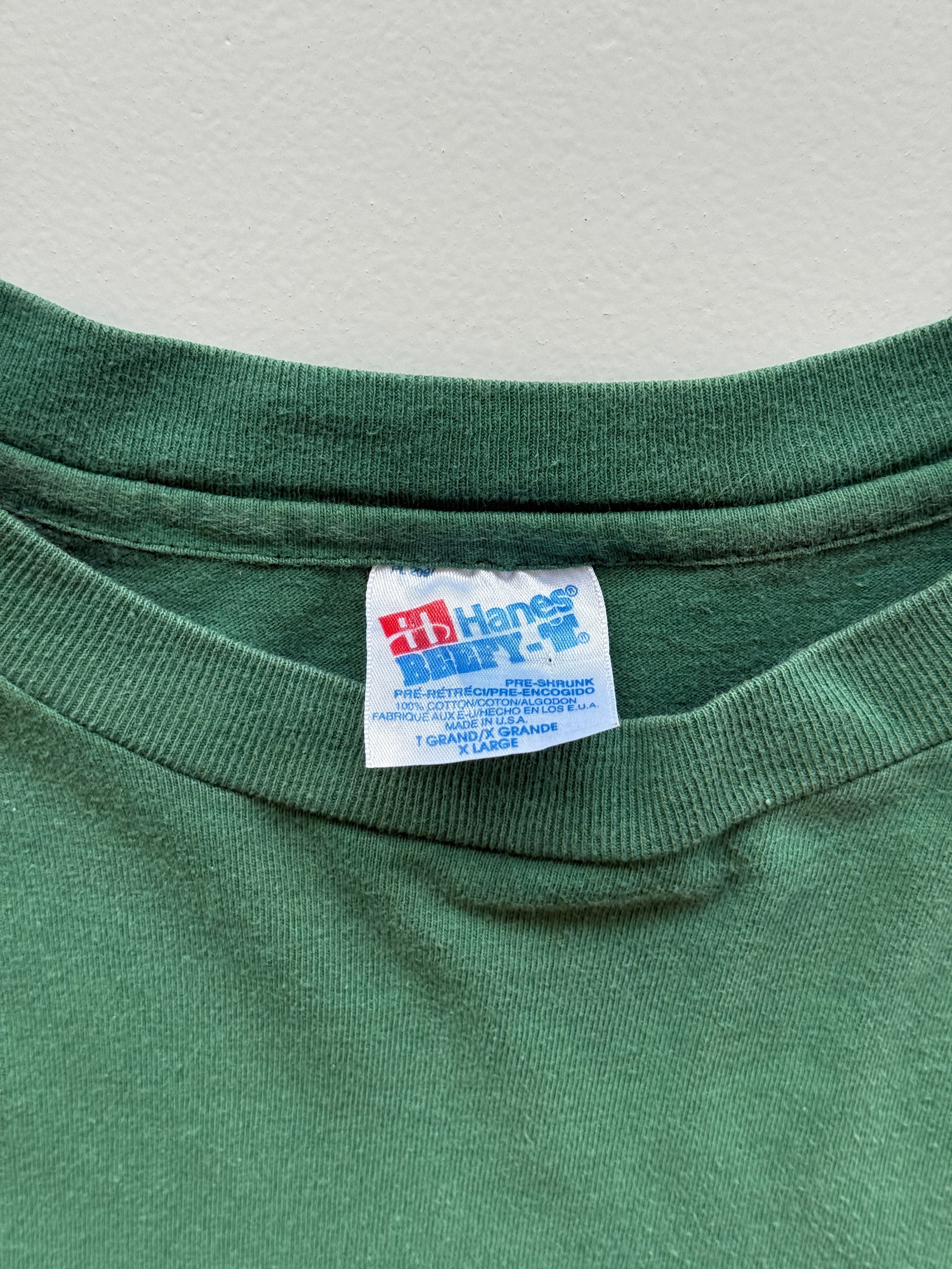 Green Mad Boy 90's Vintage Single Stitch Hip Hop Graphic T-Shirt - XL