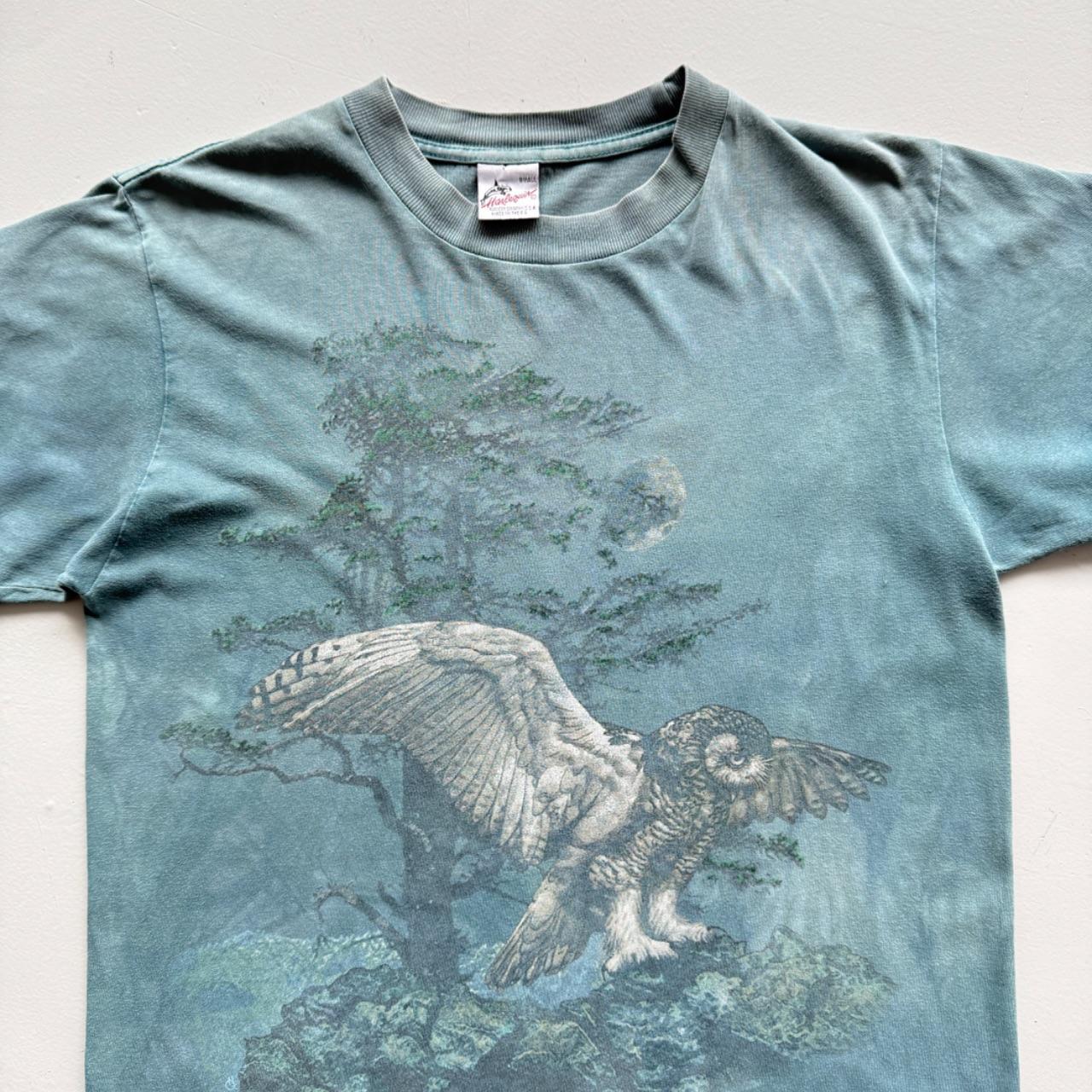 Blue Owl 90s Vintage Nature Graphic T-Shirt - Small