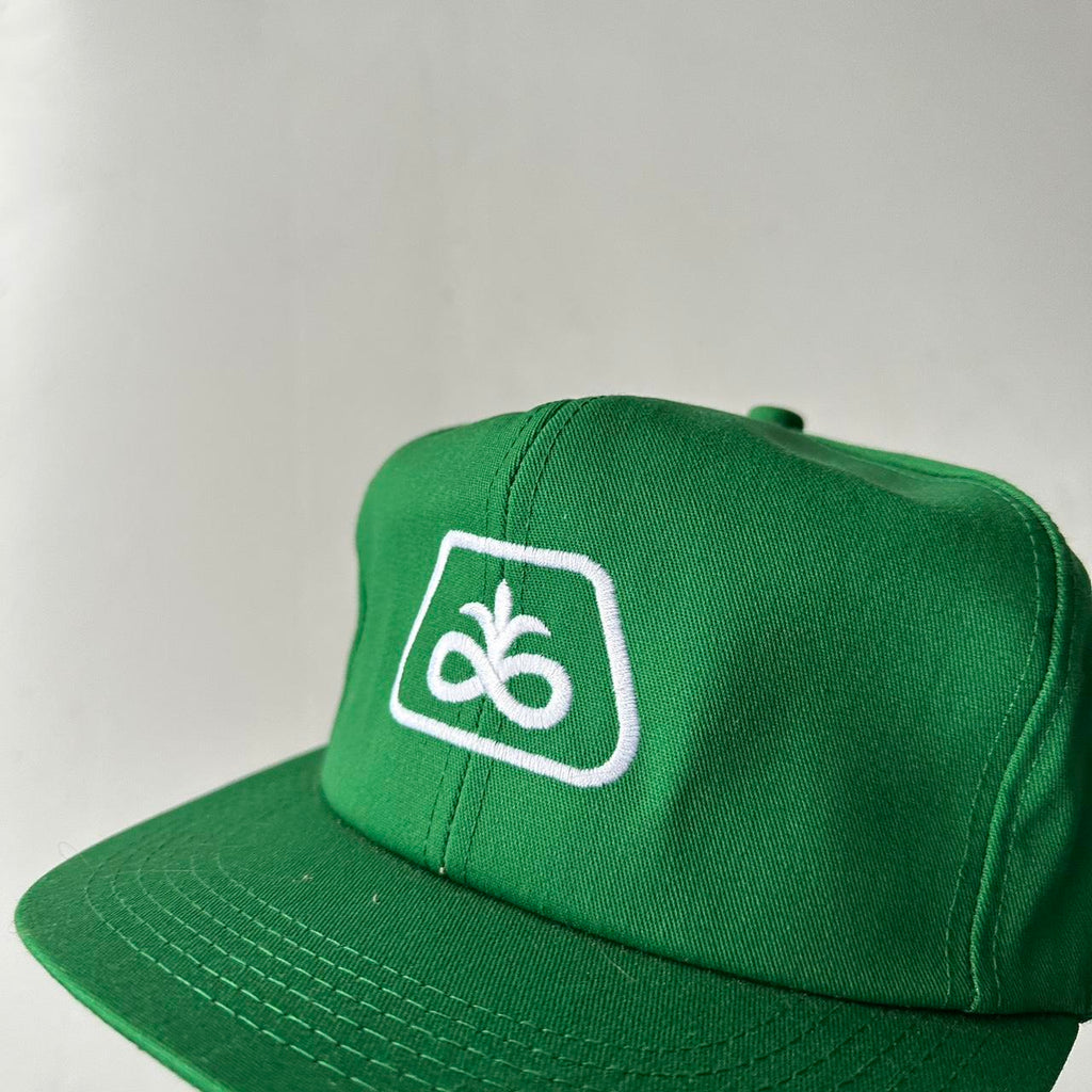 Green John Deere Western Vintage Cotton SnapBack Trucker Cap