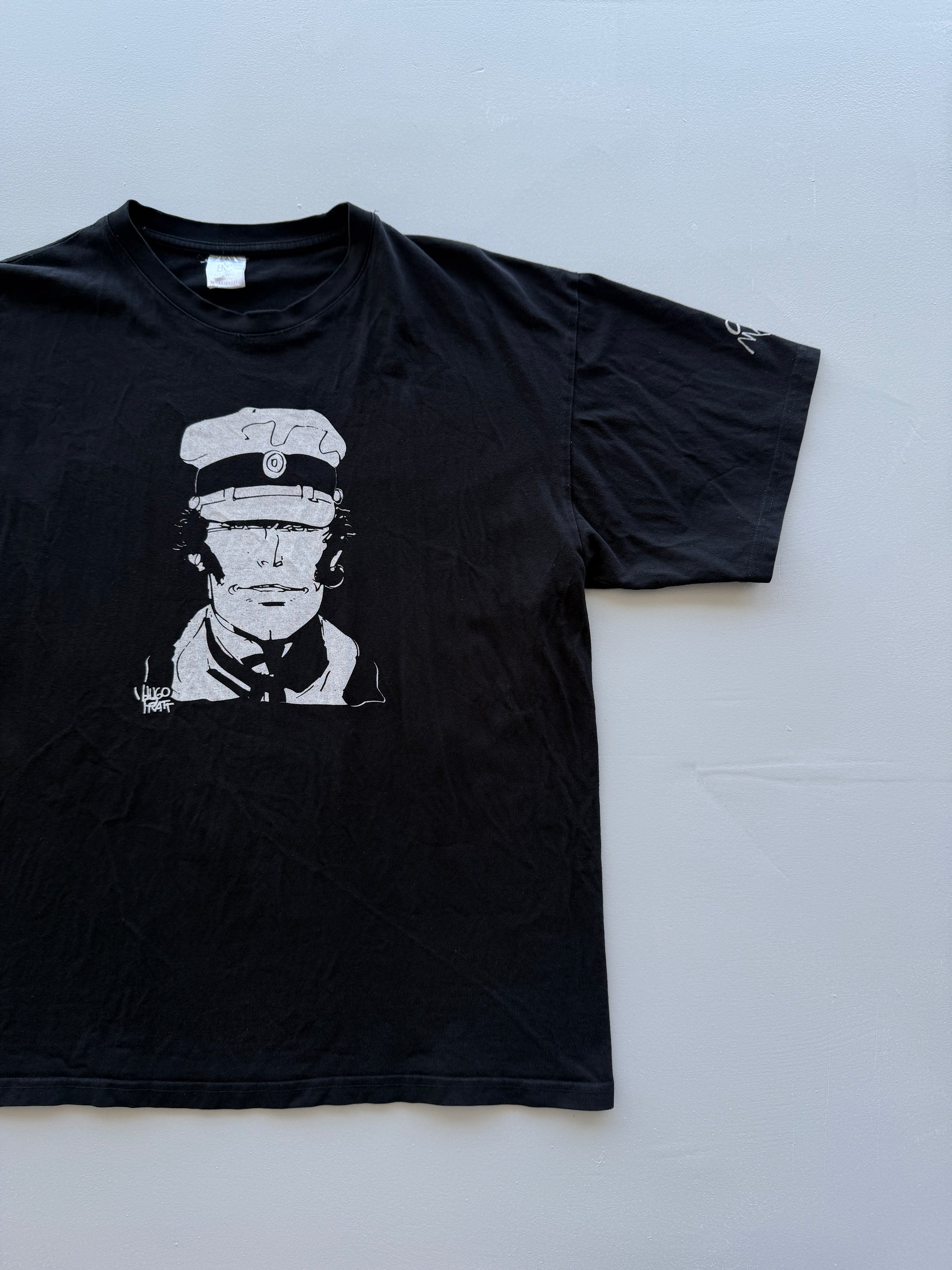 Black Corto Maltese Hugo Pratt Vintage Graphic T-Shirt - Large
