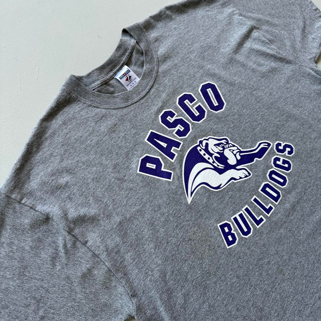 Grey Pasco Bulldogs 00s Vintage T-shirt - XL