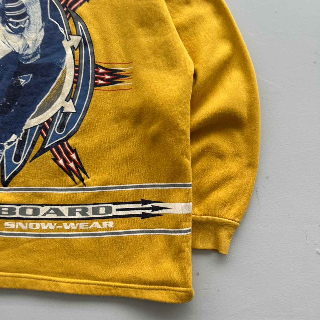Yellow Snowboarding 90’s Vintage Graphic Sweatshirt - Large