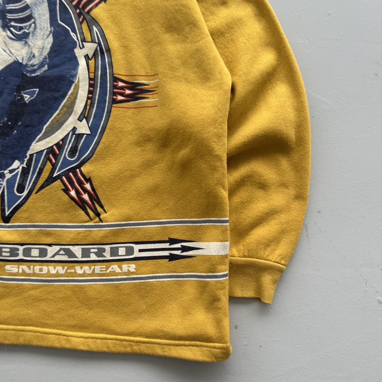Yellow Snowboarding 90’s Vintage Graphic Sweatshirt - Large