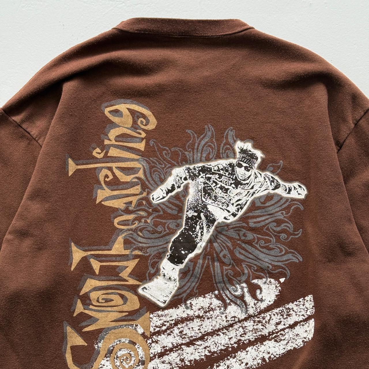 Brown Snowboard 00’s Y2K Vintage Graphic Sweatshirt - XL