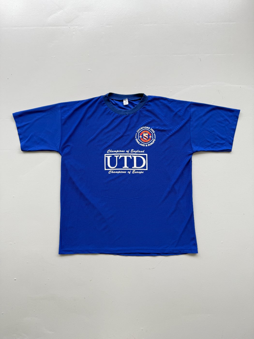 Manchester United Champions of England & Europe 2008 Vintage Football T-Shirt -