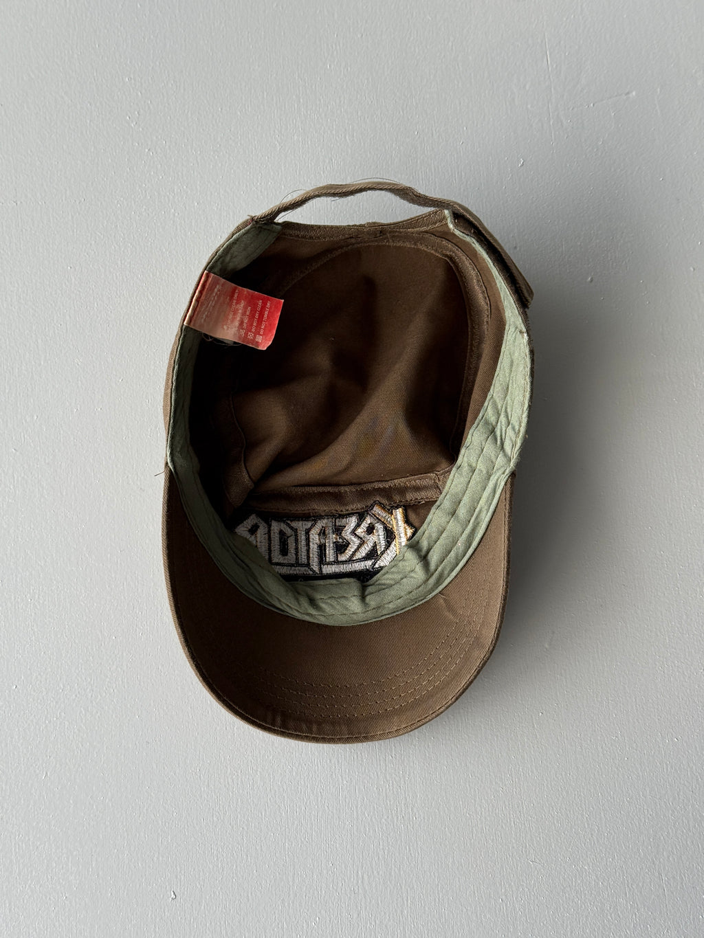 Brown Metal Band Kreator Y2K Cadet Cap Military Style 00's Grunge Aesthetic