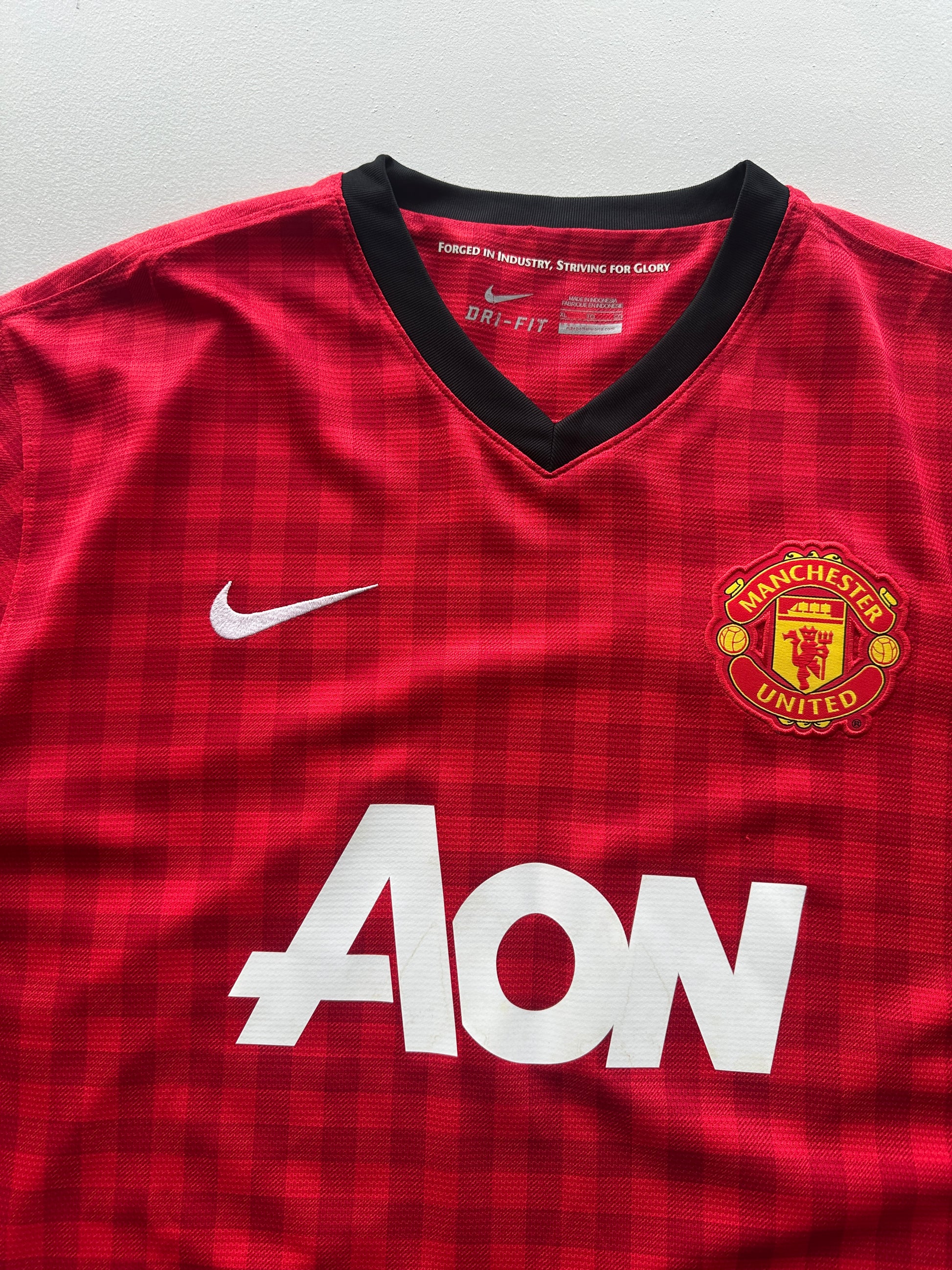 Nike Manchester United AON Chequered Home Vintage Football Shirt - XL