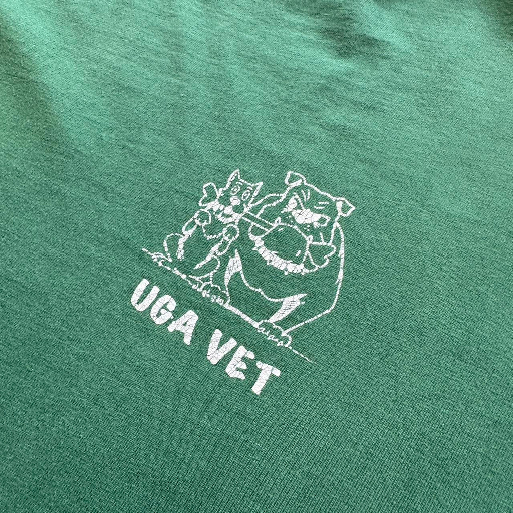 UGA Vet Green Slogan 90s Vintage T-shirt - XL