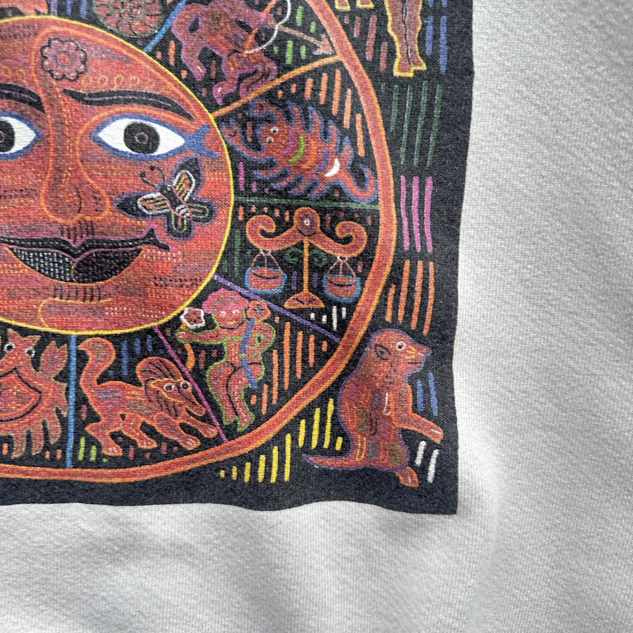 Cream Celestial Star Sign Art 90’s Vintage Graphic Sweatshirt - Large Boxy