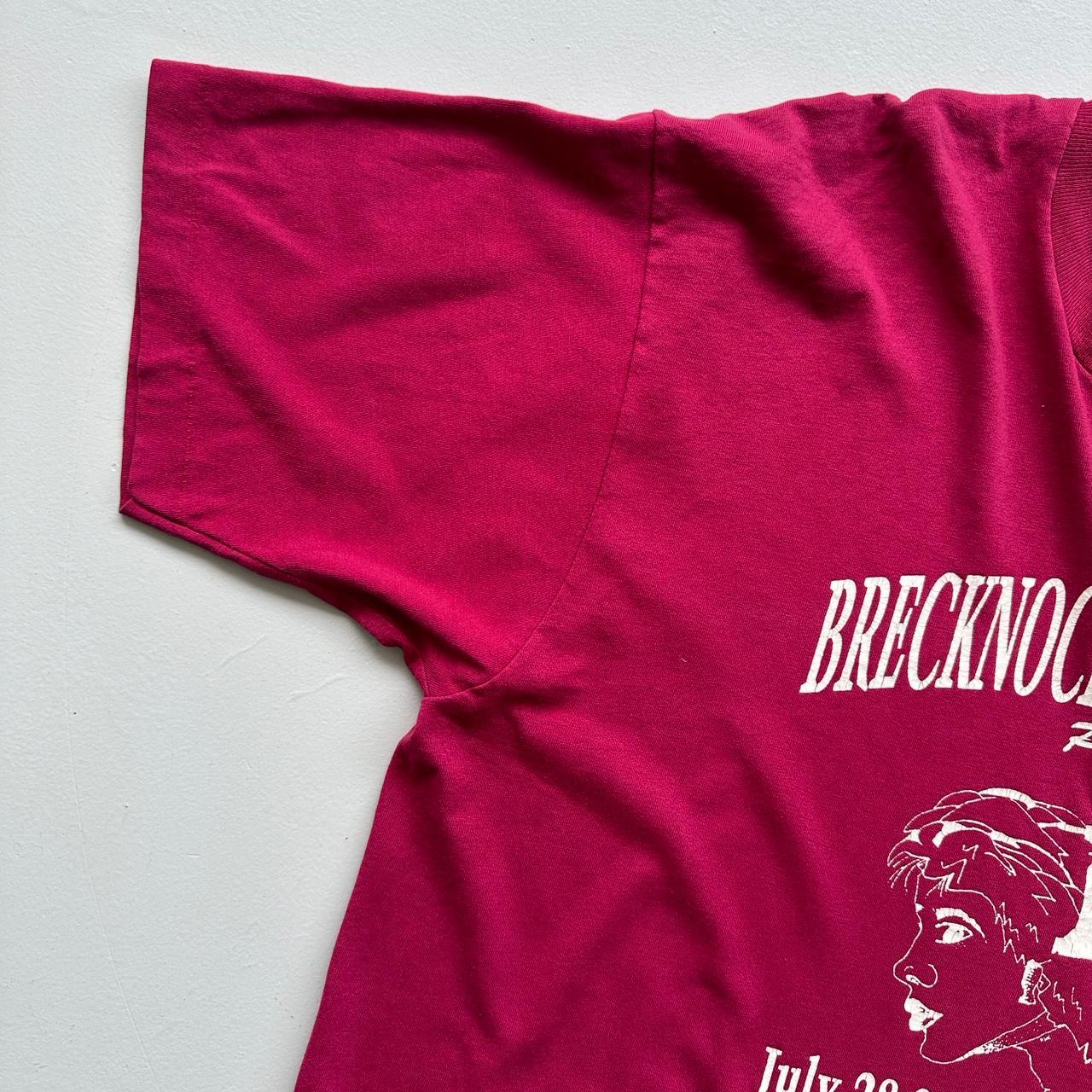 Burgundy Red Little Theatre 90s Vintage T-shirt - Large