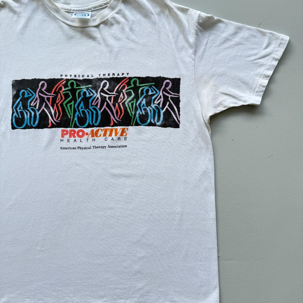 White Phsyical Therapy Vintage 90s T-shirt - XL