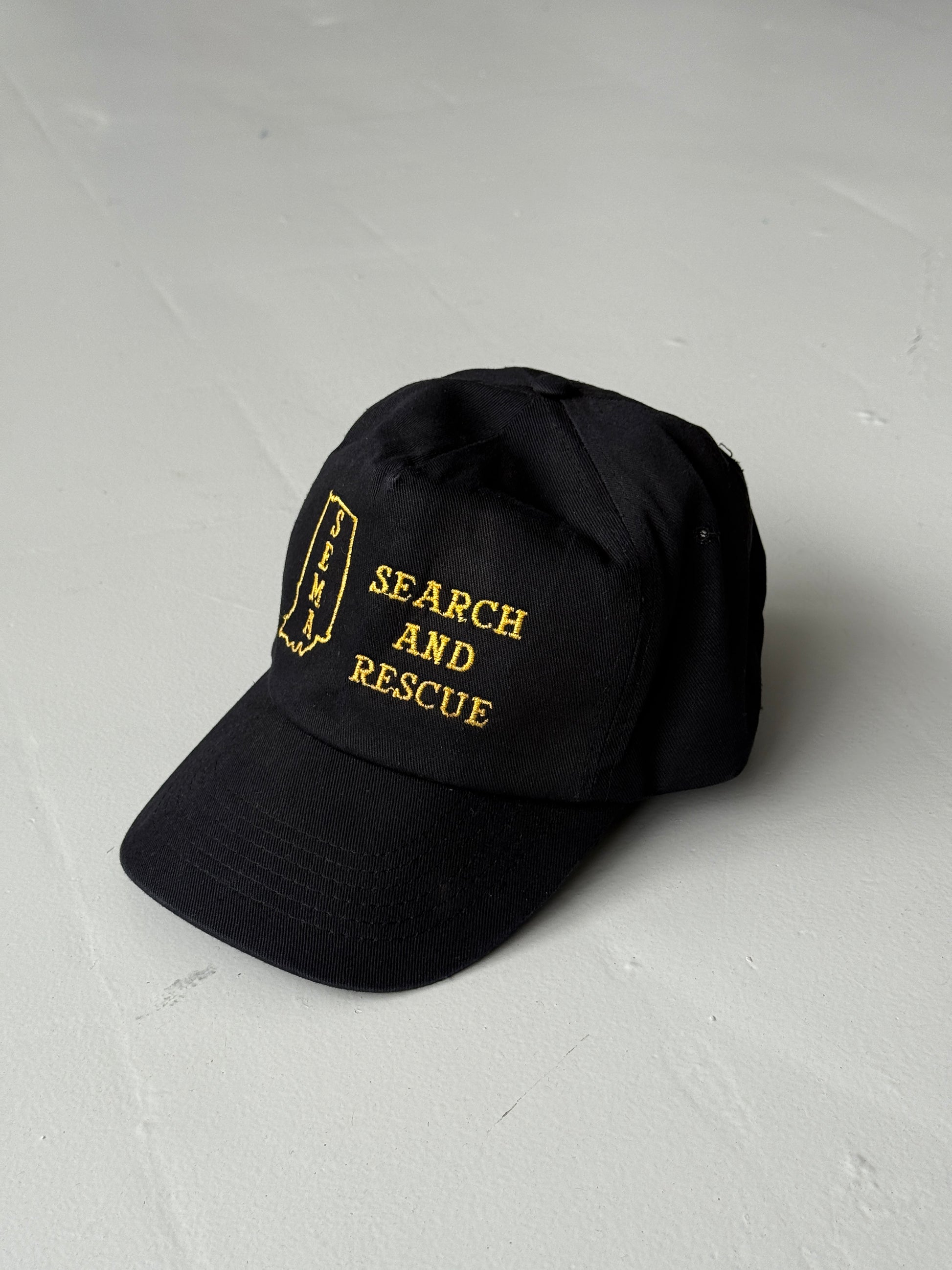 Black Search and Rescue Vintage Cotton SnapBack Trucker Cap