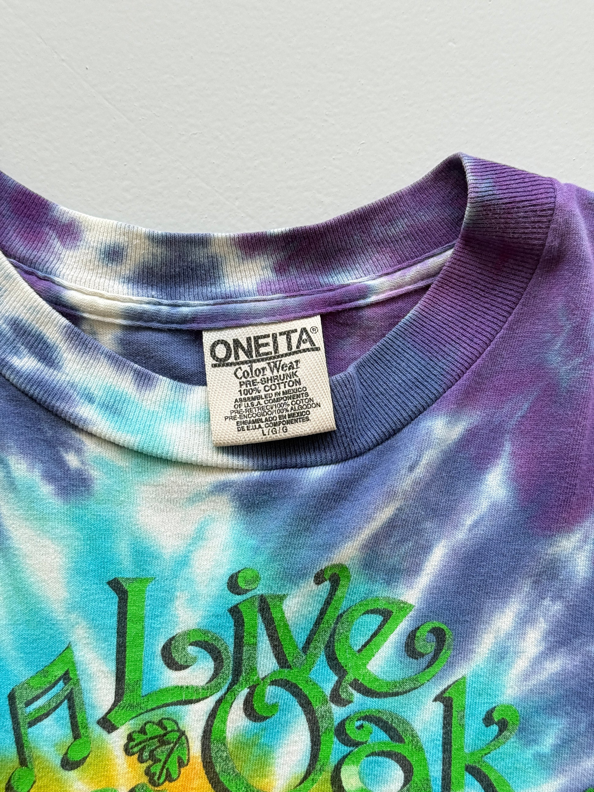 Purple Oak Music Festival 90's Vintage Hippie Single Stitch T-Shirt - Large