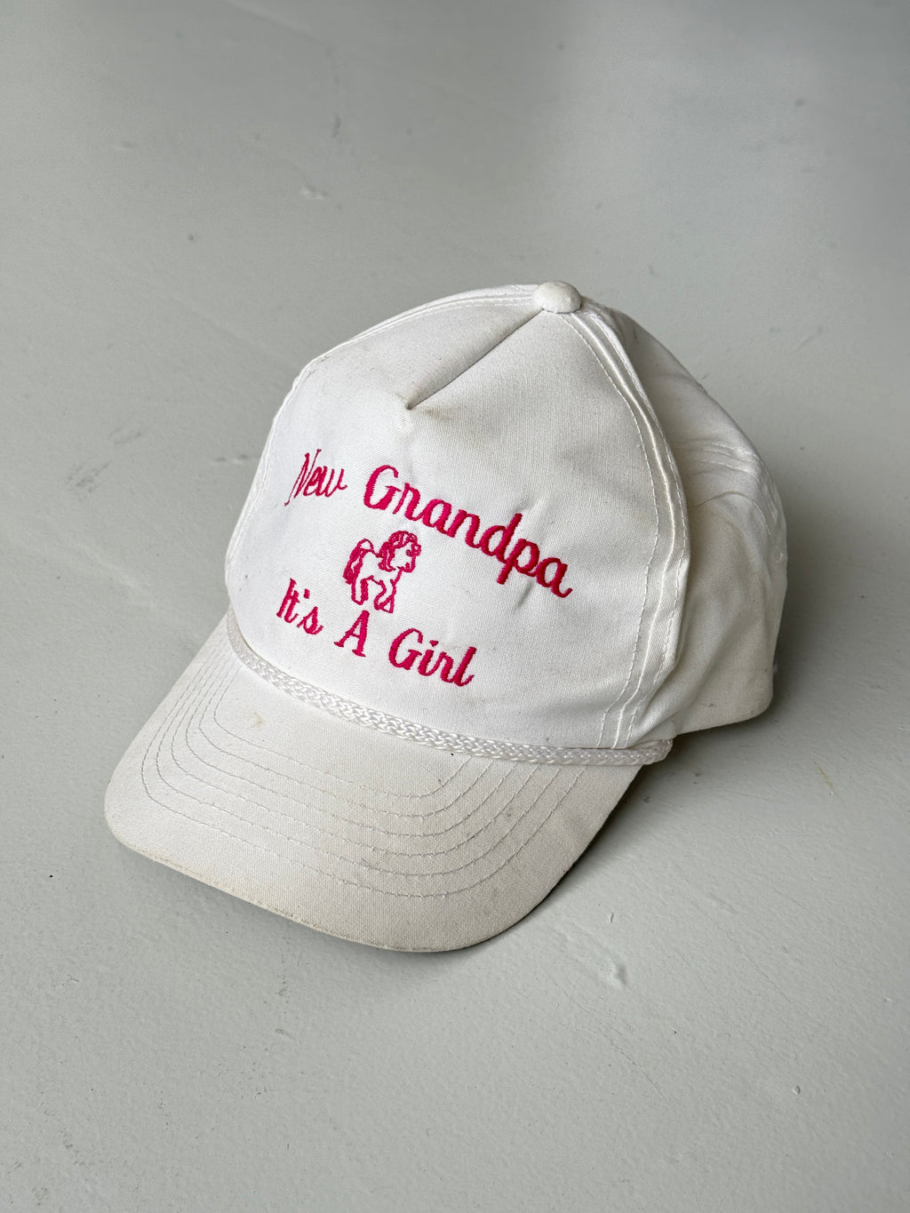 White It's a Girl Vintage Cotton SnapBack Trucker Cap