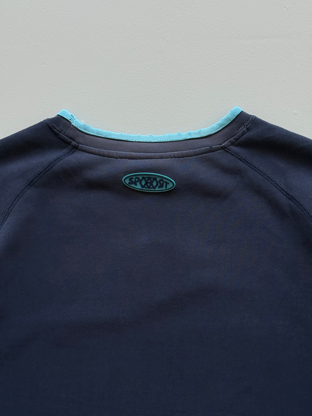 Navy Blue Olympique de Marseille 90's Vintage Football Sweatshirt - Medium
