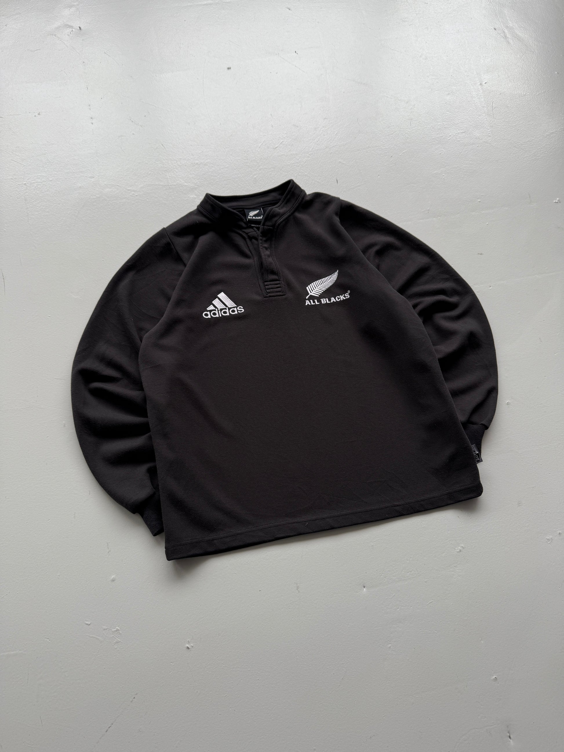 Adidas New Zealand 00's Vintage All Blacks Home Rugby Jersey - Small