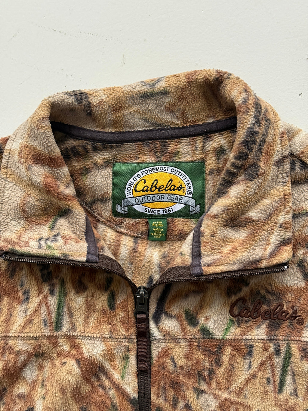 Real Tree Camo Vintage 90's Cabela's Fleece Vest - Medium