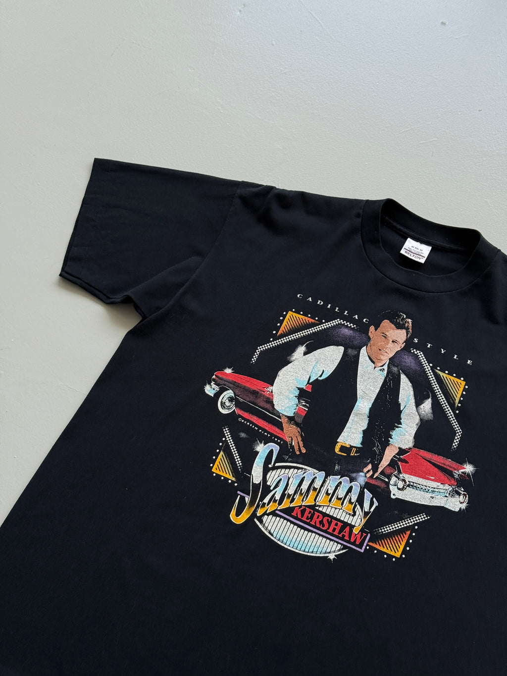 Black Sammy Kershaw 90's Vintage Single Stitch Graphic Band T-Shirt - XL
