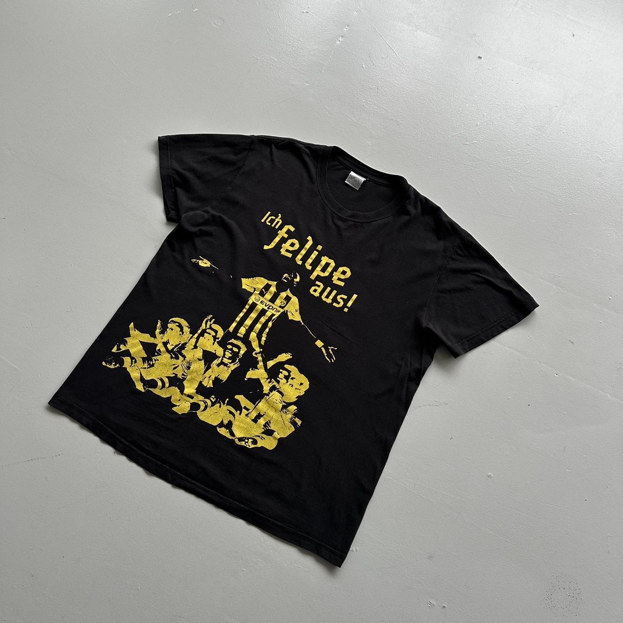 Black Borussia Dortmund 00s Vintage Graphic T-Shirt - Large