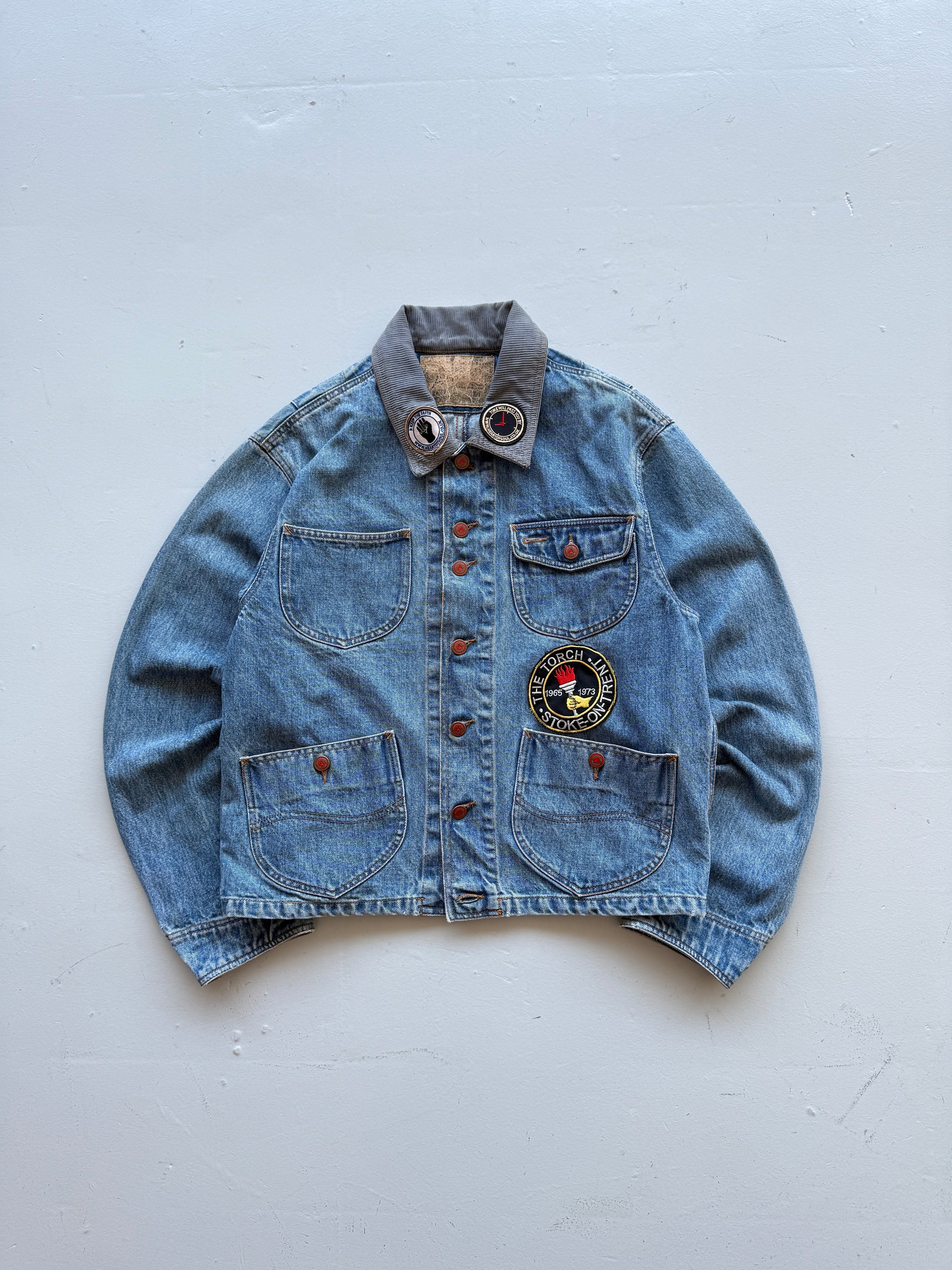 Blue Northern Soul 90's Vintage Denim Jacket - Small