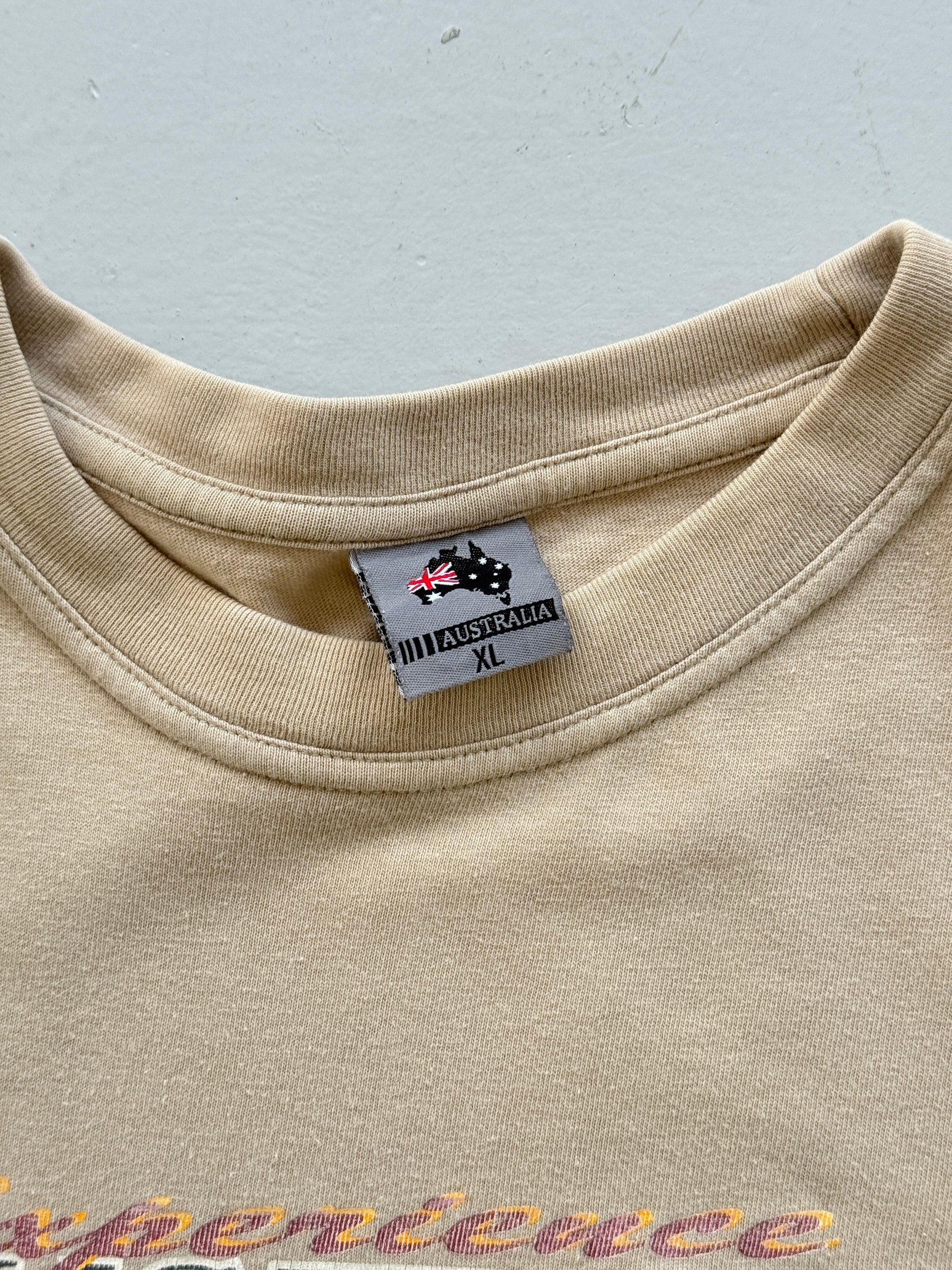 Beige Australia 00's Vintage Tourist Graphic T-Shirt - XL