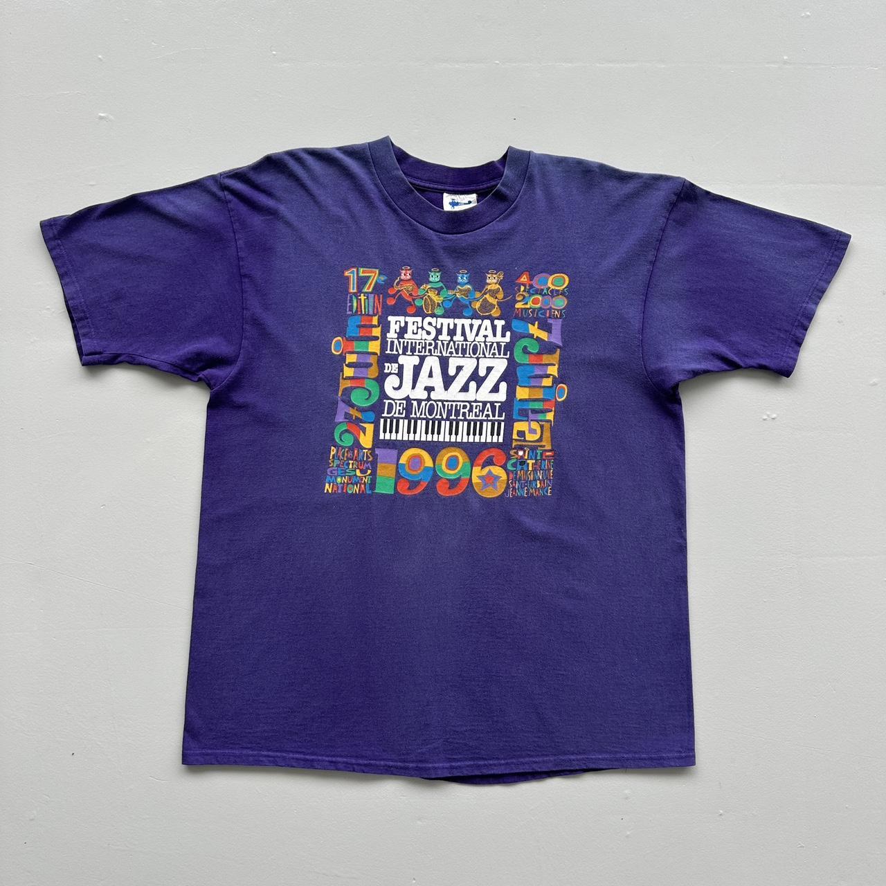 Purple Faded Montreal Jazz Festival Vintage 90's Graphic T-shirt - XL