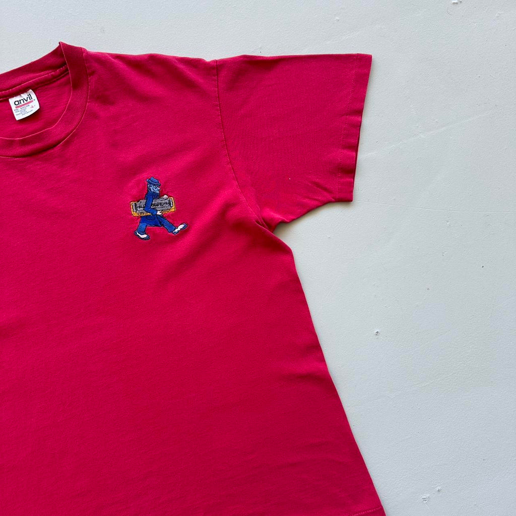 Embroidered Red/Pink Harmonica 90s Vintage T-shirt - Medium