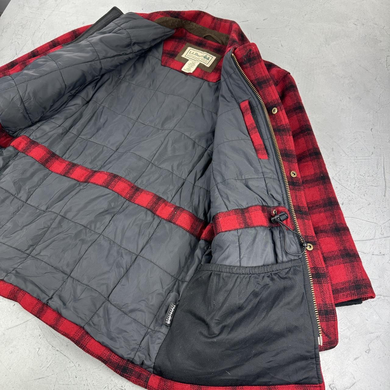 Red Buffalo Plaid L.L Bean 90s vintage Mackinaw Jacket - Small