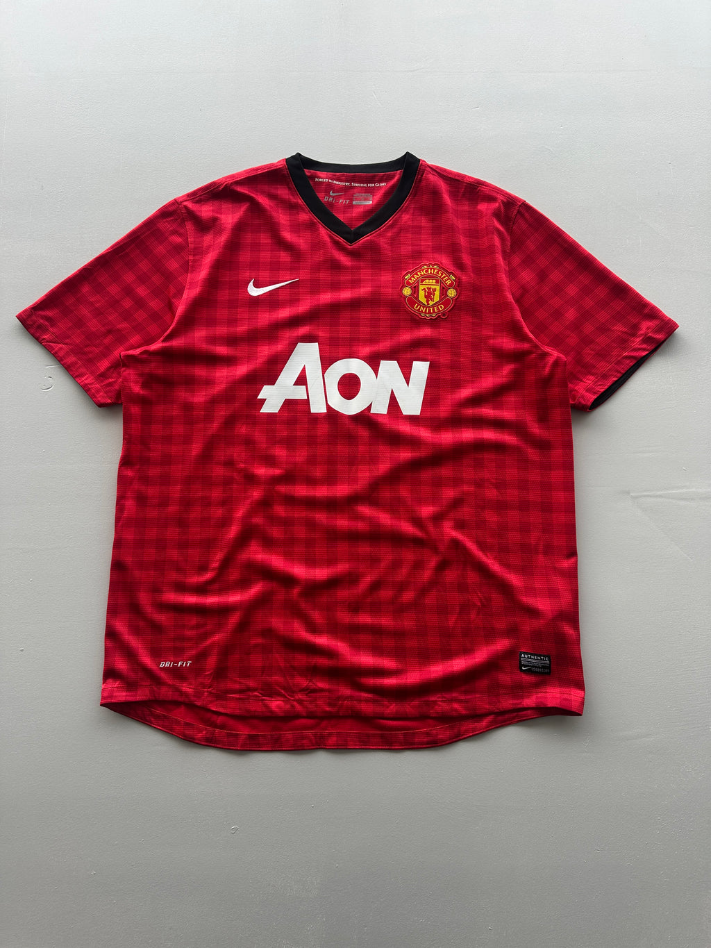 Nike Manchester United AON Chequered Home Vintage Football Shirt - XL