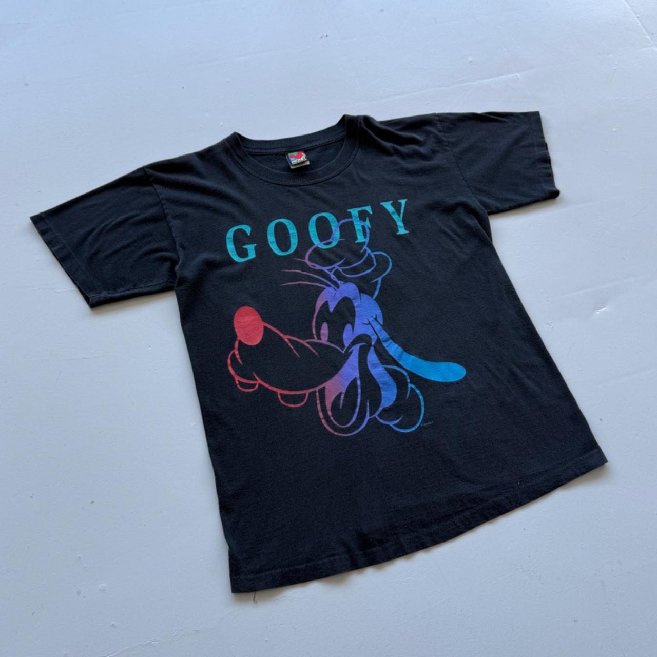 Black Goofy 90s Vintage Disney Graphic T-shirt - Large
