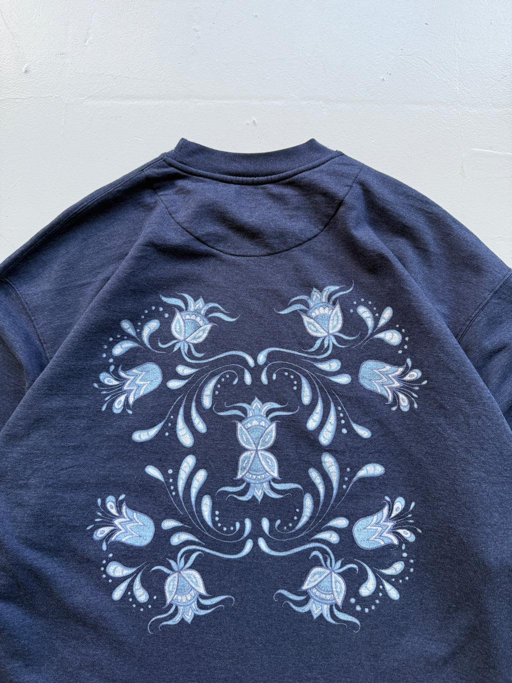 Navy Blue Best Montana 90's Vintage Surfer Style Jumper  - Large