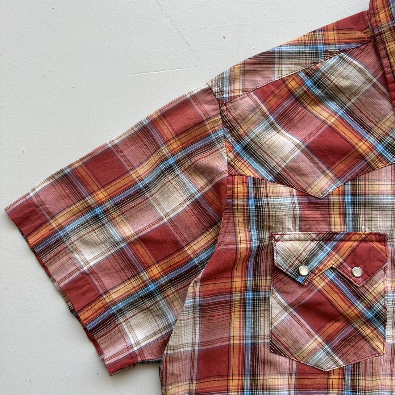 Wrangler Orange Patterned Western Vintage Shirt - Large