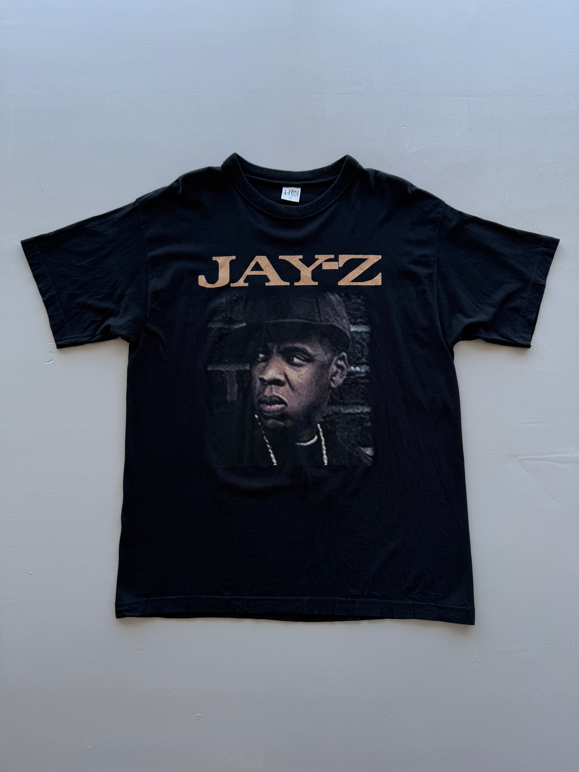 Black Jay-Z American Gangster 2008 Vintage Tour Graphic T-Shirt - Large