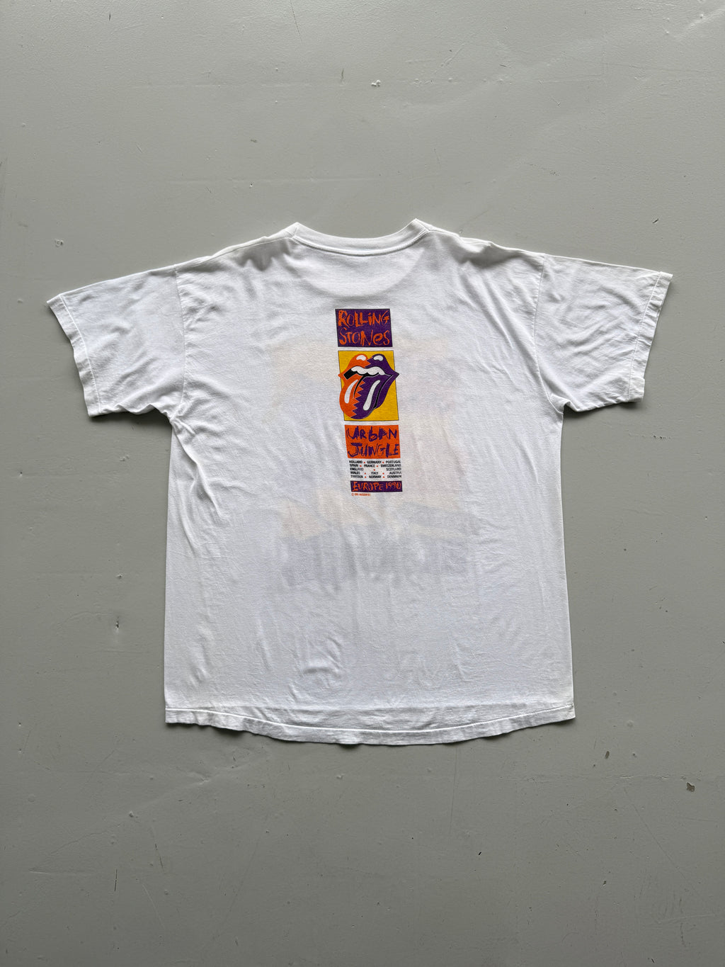 White Rolling Stone 90's Vintage Graphic Band T-Shirt - XL