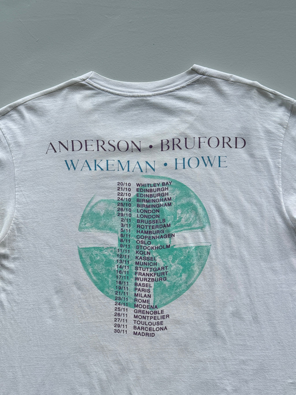 Anderson Bruford Wakeman Howe YES Tour 1989 Vintage Band T-Shirt - Large