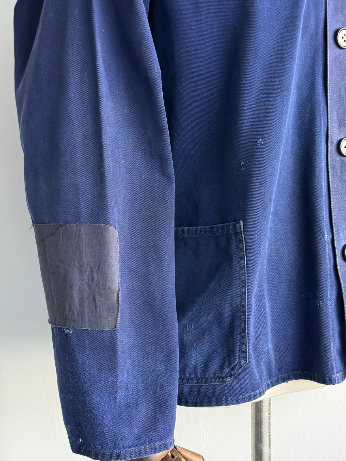 Faded Blue Friendship 1960s Vintage Workwear Chore Jacket CH474 - Medium Boxy