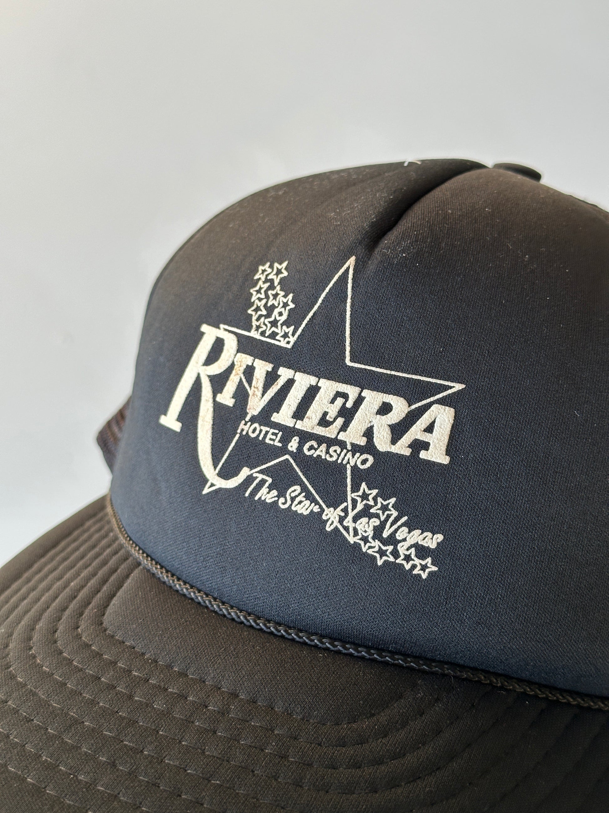 Black Riviera Hotel & Casino Las Vegas Vintage Foam & Mesh SnapBack Trucker Cap
